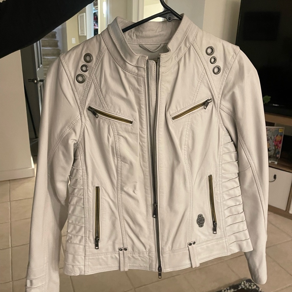 Harley-Davidson White Leather Jacket